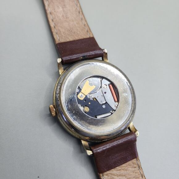 Jacques Edho Paris Quartz Watch Gold Hands Spiedel Moon phase - Picture 5 of 10